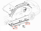 Mercedes-Benz W212 Sport seitlich Skirt Wagenheber-Abdeckung Set von 4 – A2126981530 – Ansicht 4