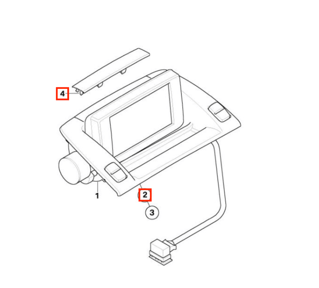 BMW Z4 CID Display oberer Rahmen E85 E86 NEU – Ansicht 4