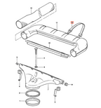 Porsche 928 944 Luftfiltergehäuse-Riemen Set von Schwarz – Ansicht 3