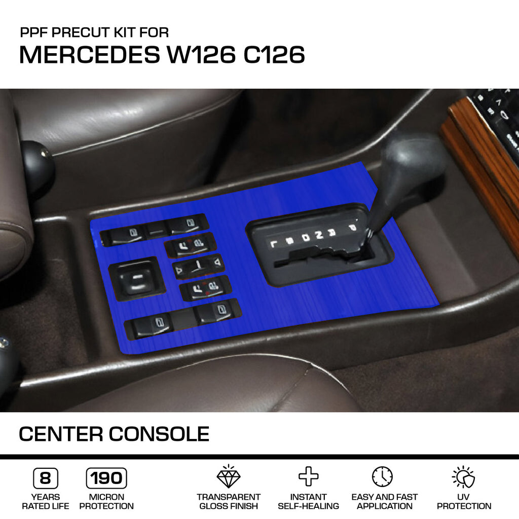 Mercedes-Benz SEC Mittelkonsole 8 Ausführung - PPF Lackschutzfolie W126 C126 – A1266803409