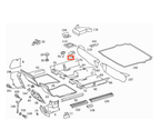 Mercedes-Benz Sitzschienen-Abdeckung vorne W126 C126 SEC NEU – A1266841018 – Ansicht 5