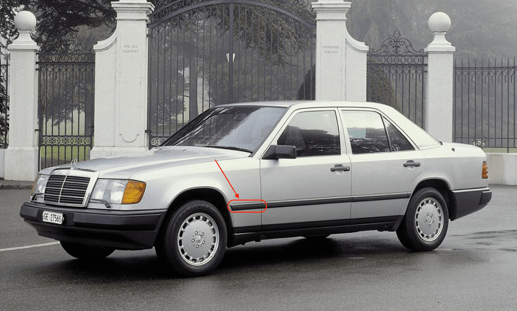 Mercedes-Benz Vorne Kotflügel Mitte Verkleidung Zierleiste W124 – A1246901062 – Ansicht 7