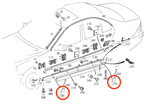 Mercedes-Benz W140 Wagenheber Point Loch Abdeckung Clip Zierleiste SET (4 – A1406980330 – Ansicht 2