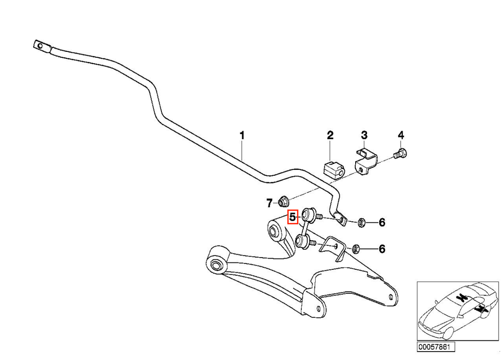 BMW Koppelstange hinten 2er-Satz E38 Z8 E52 NEU – Ansicht 3
