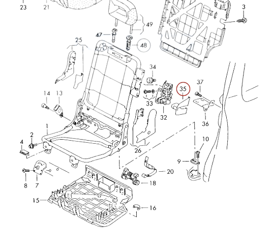 Audi A2 Abdeckung - Schloss Soul (Platinum) Links – Ansicht 3