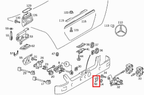 Mercedes-Benz W140 SE Zierleiste hinten Deckel Schloss und Luminous Leiste – A1407500037 – Ansicht 5