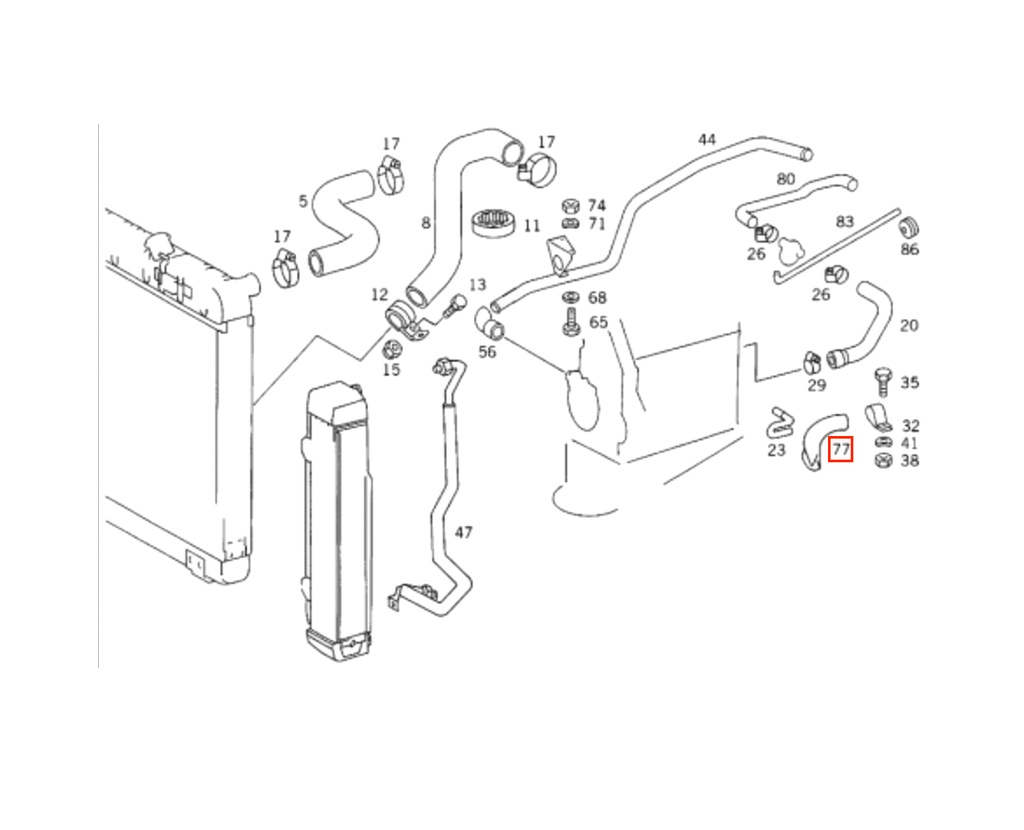 Mercedes-Benz Entfrosterschlauch G-Klasse S-Klasse W116 W461 – A1168350597 – Ansicht 5