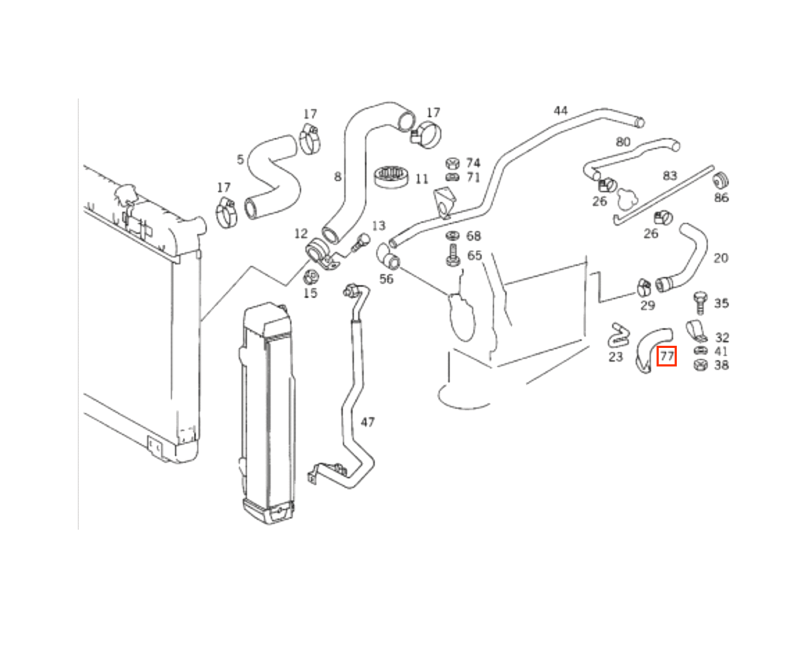 Mercedes-Benz Entfrosterschlauch G-Klasse S-Klasse W116 W461 – A1168350597 – Ansicht 5