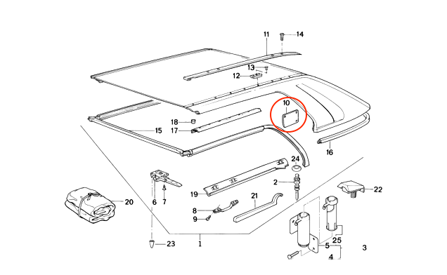 BMW E30 Hardtop-Pfosten Abdeckungen li. od. re. NEU – Ansicht 3