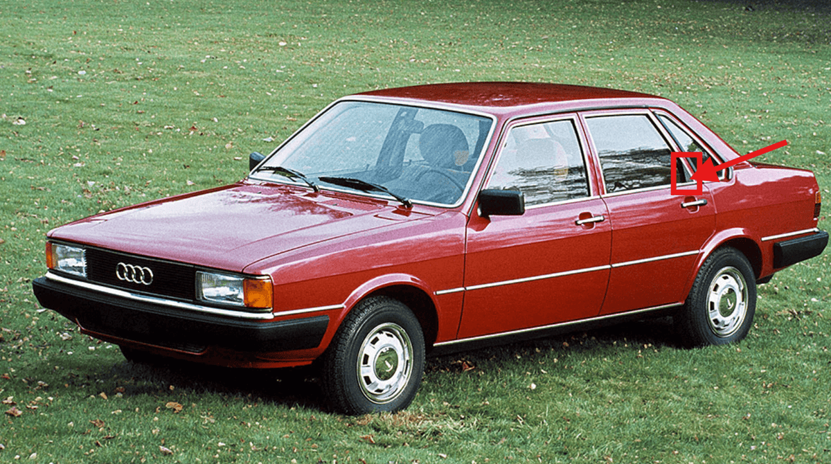 Audi Fensterdreieck Blende hintere Tür 2er-Satz 80 B2 Typ 85 NEU – Ansicht 4