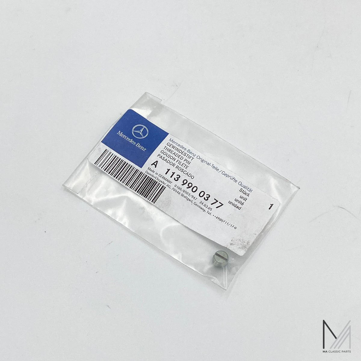 Mercedes-Benz W107 R107 W113 Gewindestift Fenster NOS – A1139900377