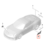 Porsche Lackschutzfolie PPF Kotflügel hinten 2er-Satz 911 991 NEU – Ansicht 3