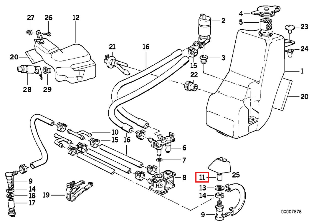 BMW Scheinwerfer-Waschdüse 2er-Satz E34 NEU – Ansicht 5