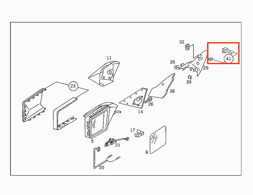 Mercedes-Benz Außenspiegel-Bedienknopf schwarz W201 – A2018100154 – Ansicht 3