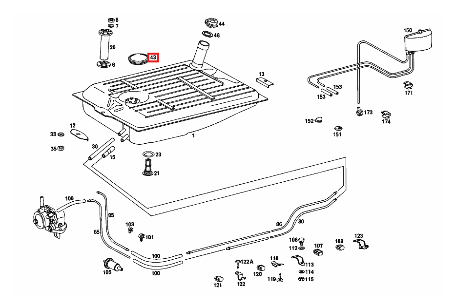 Mercedes-Benz Tankgeberkappe Weiß SLC W107 – A1109870145 – Ansicht 4