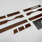 Holzleisten Armaturenbrett Set Zebrano R107 W107 EU & US Modell NEU – Ansicht 2