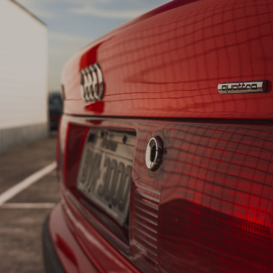 Klassischer Audi quattro Heckansicht